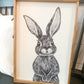 Easter Bunny drawing; Spring