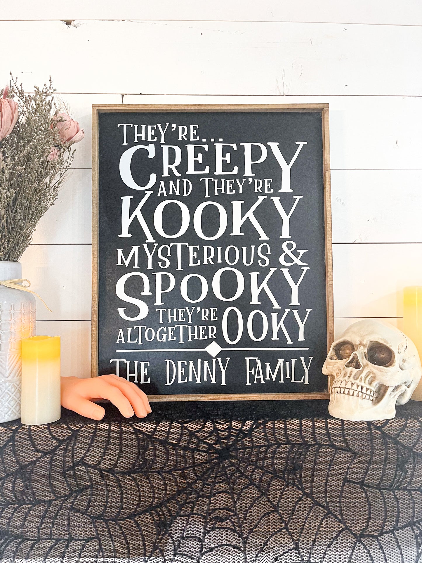 They are Creepy and their cooky; Halloween; family custom name; saralita designs; addams family
