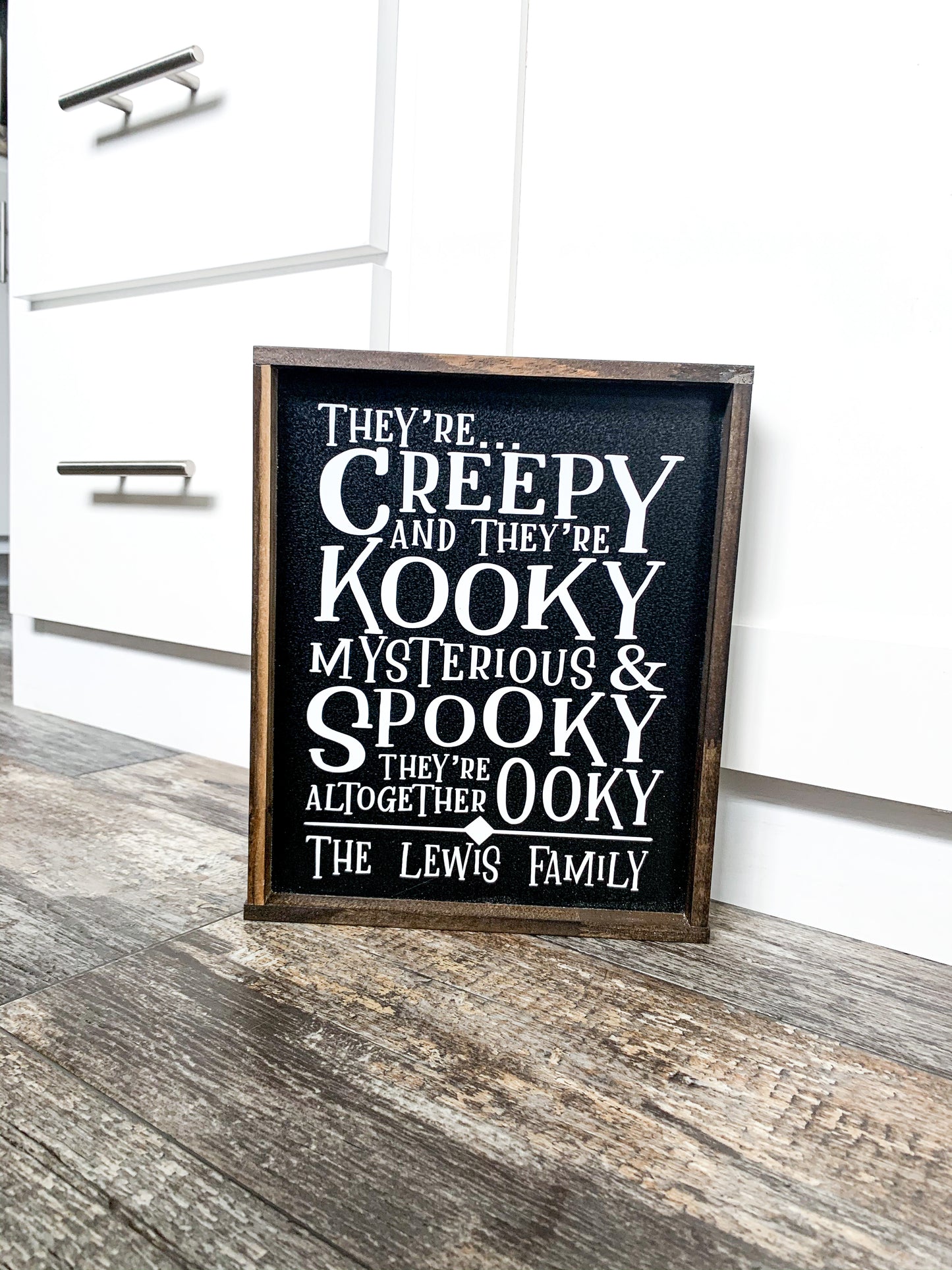 They are Creepy and their cooky; Halloween; family custom name; saralita designs; addams family