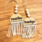 custom mama teacher nurse mothers day Car Charm Review Mirror wood sign Hanging Tag Bead Active