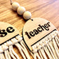 custom mama teacher nurse mothers day Car Charm Review Mirror wood sign Hanging Tag Bead Active