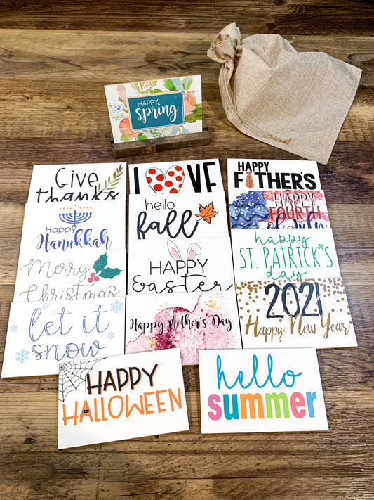 Seasonal Shelf Sitter bundle; Fall Signs; Removable Shelf Sitter; Holiday Sign; Christmas; Halloween