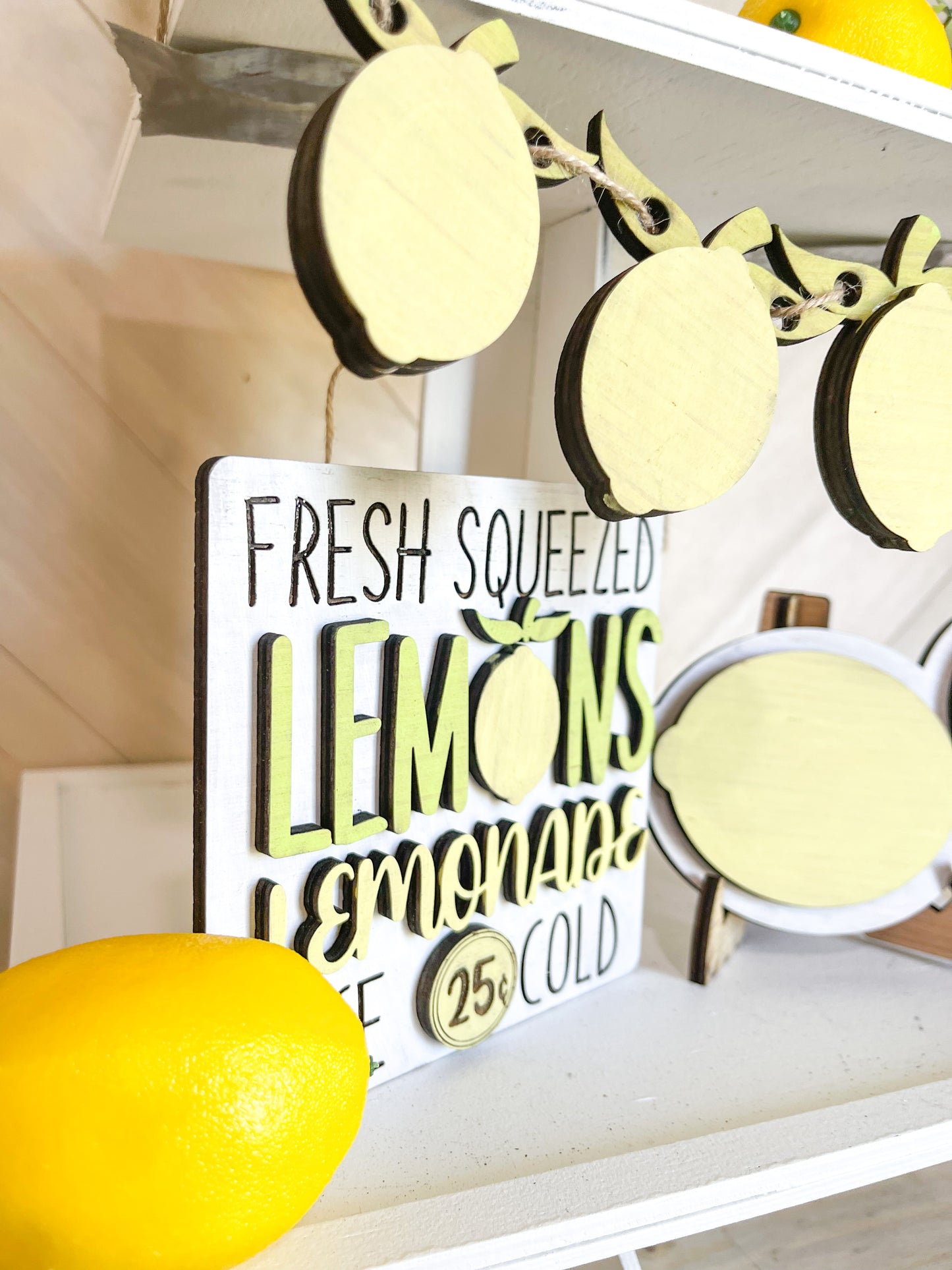 DIY Lemon Hello Summer Seasonal Tiered Tray