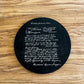 Your handwritten Recipe/Letter transferred to wood circle Sign