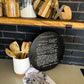 Your handwritten Recipe/Letter transferred to wood circle Sign