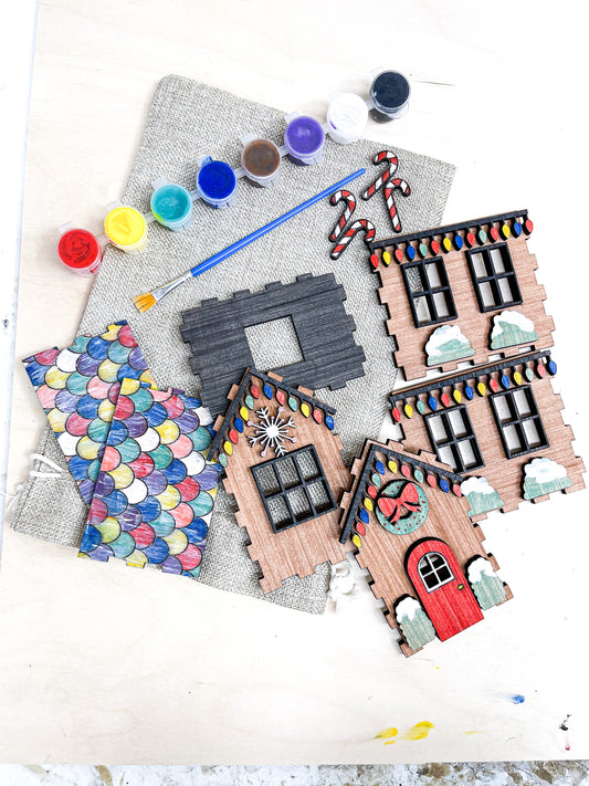 DIY Paint Kit Gingerbread House Christmas Kid's Kit Arts and Craft