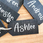 personalized wood stocking tag