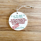 Santa Cam Circle acrylic Ornament; Holiday; Christmas; Gift