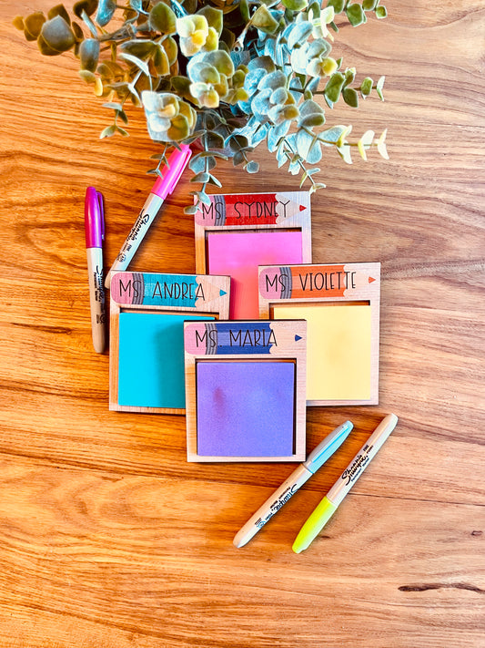Custom Personalized Sticky note holder gift teacher gift