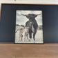 Maggie and Calf wood sign