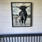 Maggie and Calf wood sign