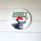 Mooey Christmas Wood Circle