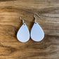 White Acrylic Teardrop Earring