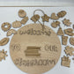 DIY Paint Kit, Welcome to our classroom seasonal change icon circle door hanging wood sign