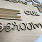 DIY Paint Kit, Welcome to our classroom seasonal change icon circle door hanging wood sign