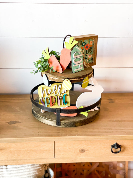 Easter Spring Farmhouse DIY Kit Seasonal Tiered Tray