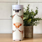 Fluffy Highland Cow Pattern Personalized Skinny Tumbler with Lid and Straw, 16 oz Matte Black Acrylic Tumbler Insulated Double Wall Plastic Reusable Cups