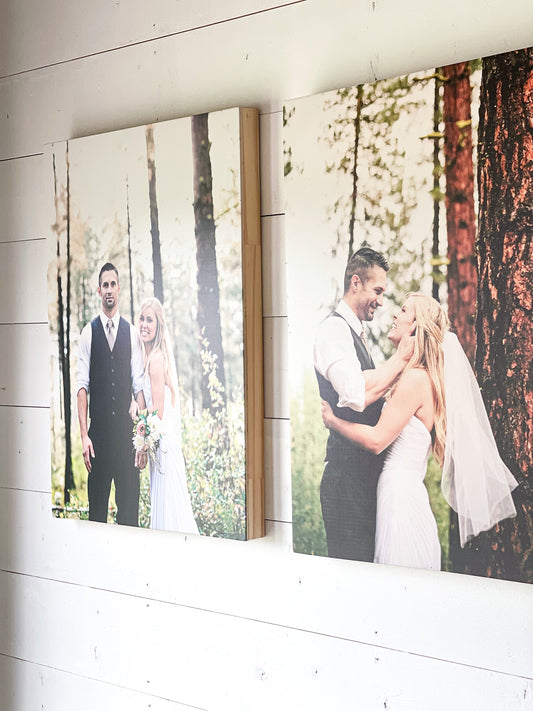 Your Personalized Custom Photos Printed on Wooden box, Family Engagement photo