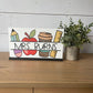 Personalized Teacher Desk Name Plate Shelf Sitter Removable Sign | Coffee apple leopard pencil