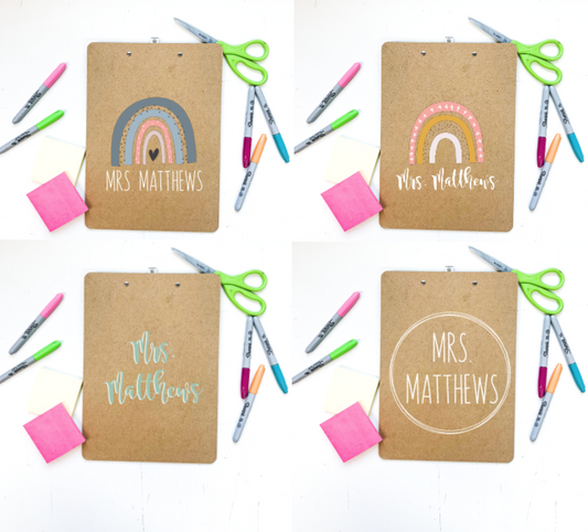 Custom Personalized Teacher Name Clipboards