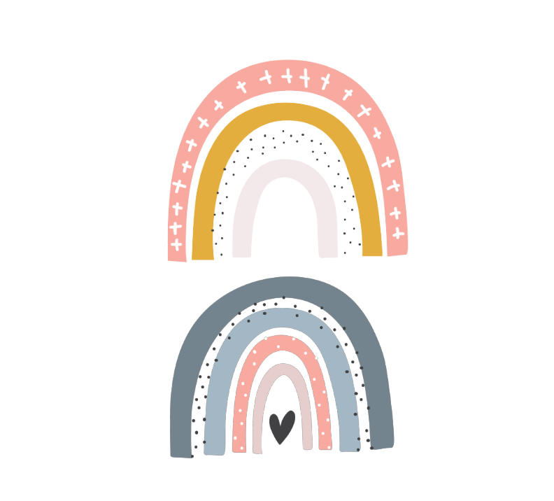 Boho Rainbow Classroom Teacher Name Sign