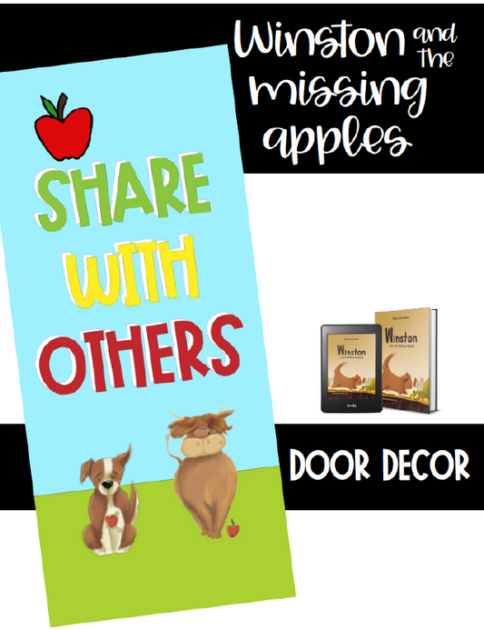 Winston and the Missing Apples Book Classroom Door Decor poster set