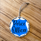 Police Officers Circle acrylic Ornament; Holiday; Christmas; Gift