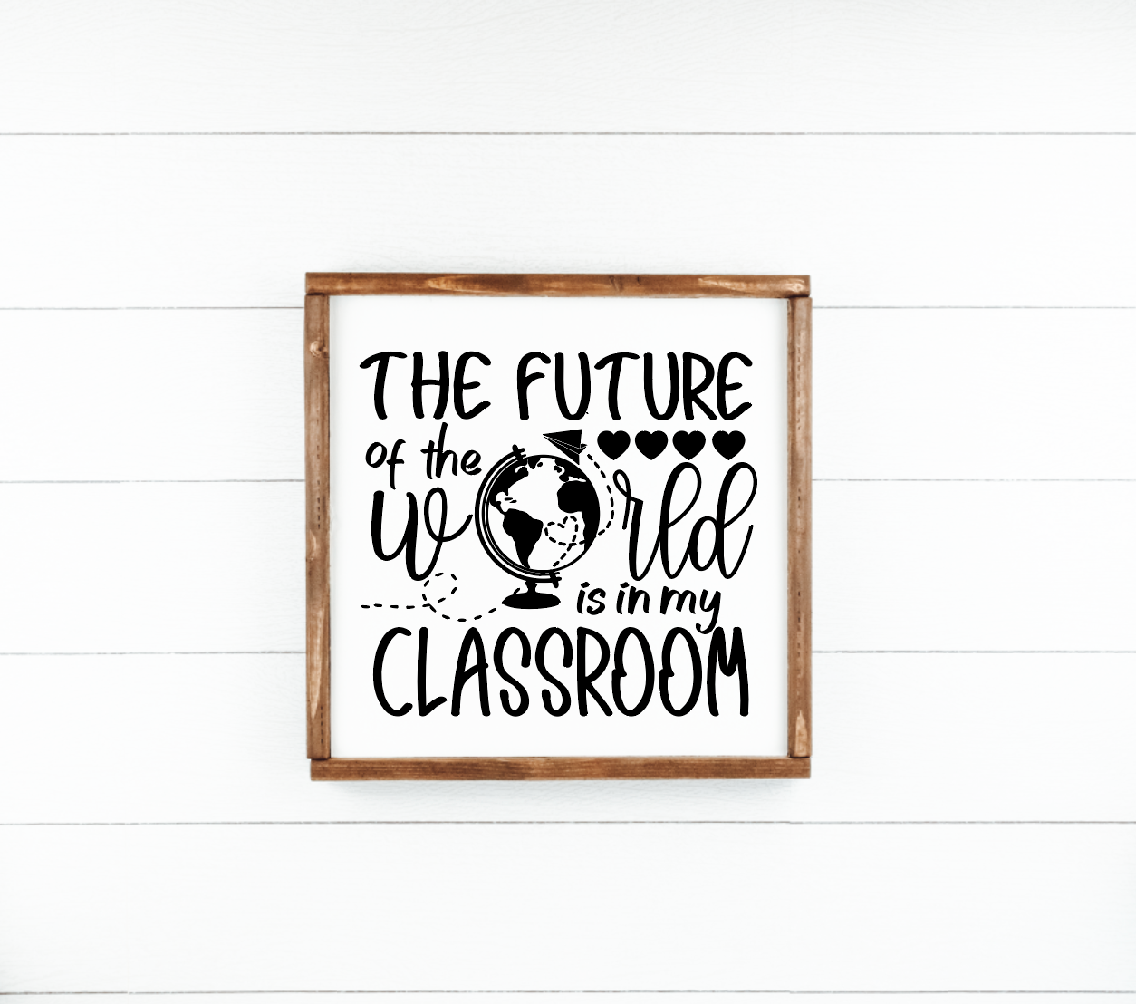 The future of the world is in my classroom wood sign