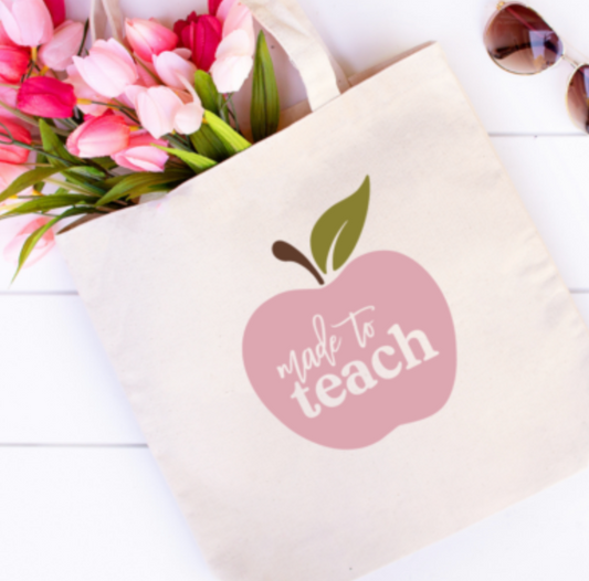 Made to Teach Teacher Grading paper Canvas Tote Bag