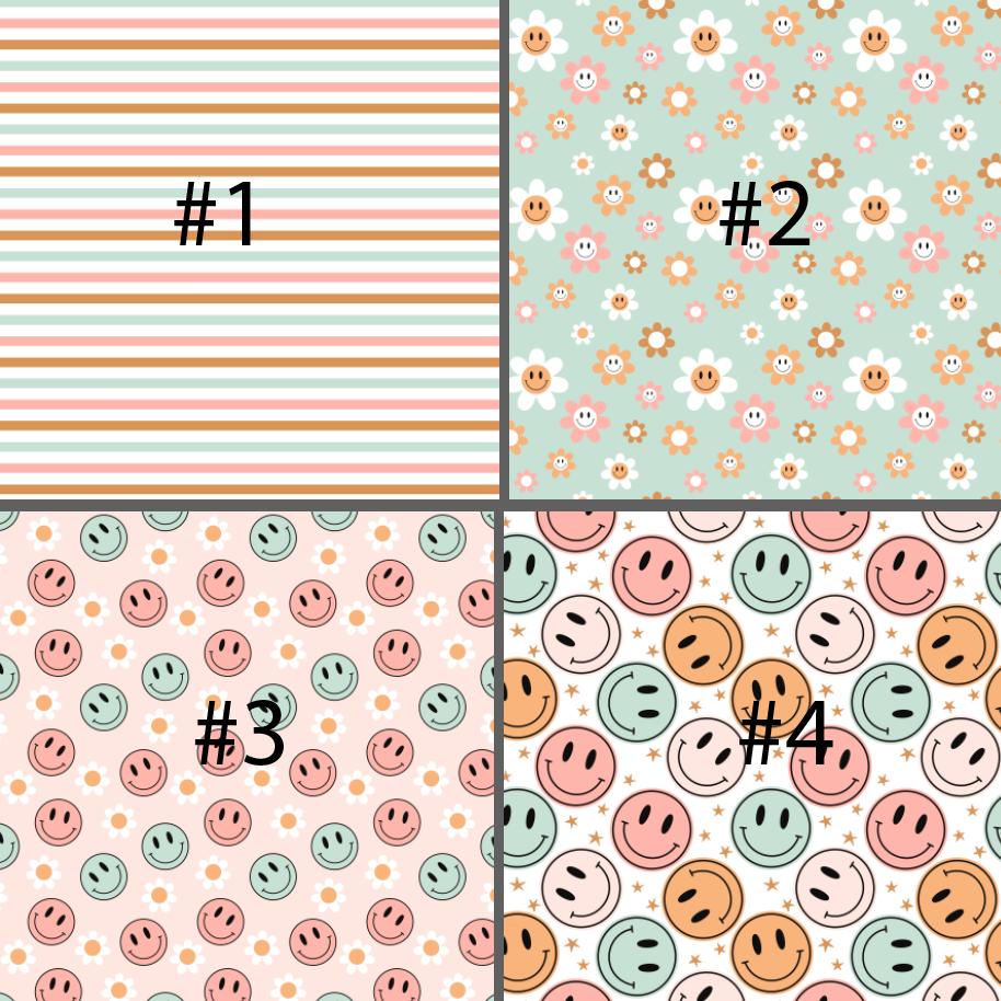 Retro Groovy Smiley Face Acrylic Classroom Hall Passes
