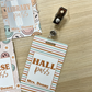 Retro Groovy Smiley Face Acrylic Classroom Hall Passes