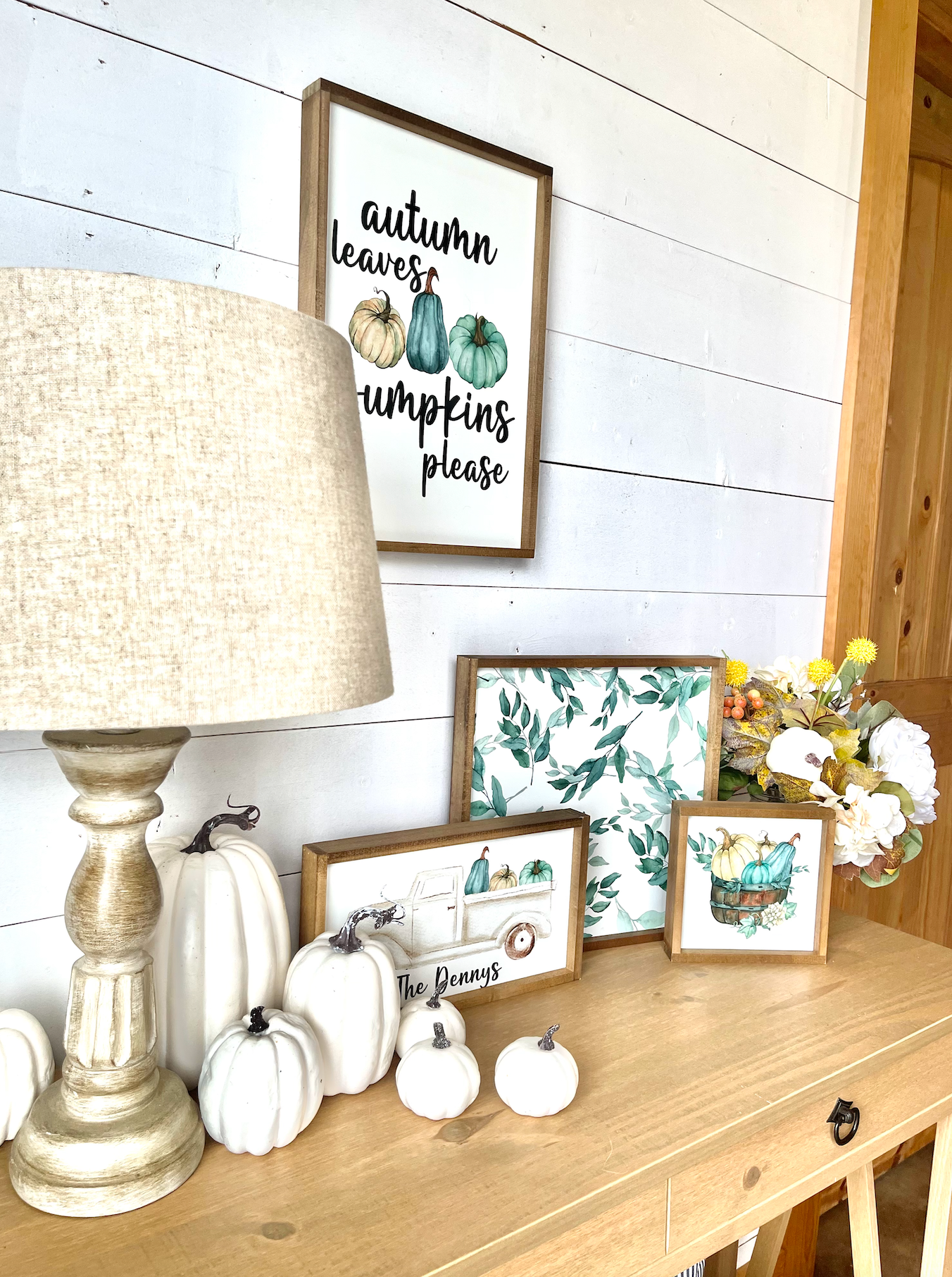 Watercolor Fall Collection Wood Sign
