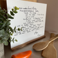 Your handwritten Recipe/Letter transferred to wood Sign