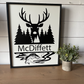 Outdoors Deer Hunting Fishing Last Name Customized Family Man Cave Sign