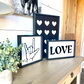 Black and White Valentine's Day 2023 Collection wood sign