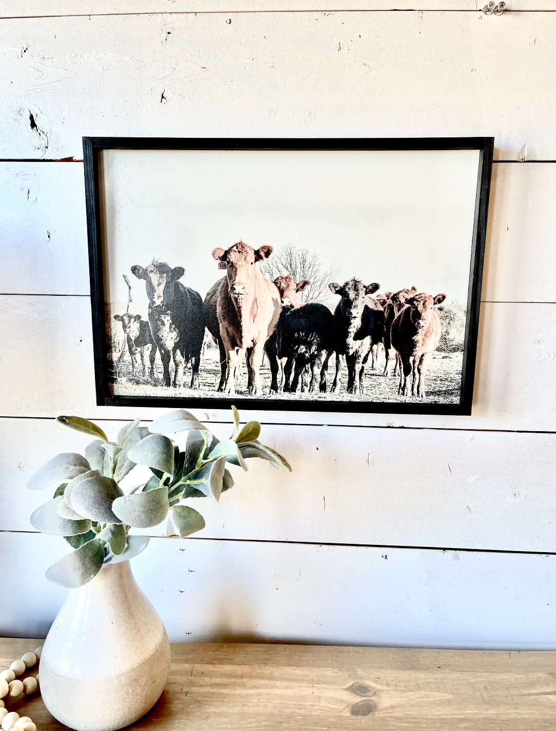 Black and Red Angus cows Calf Farm Animal wood sign Simply Country Ranch