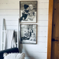 Your Black and White Family Photos; Framed Wood Photo Signs