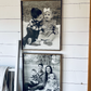 Your Black and White Family Photos; Framed Wood Photo Signs