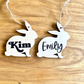 personalized wood Easter Bunny Basket tag