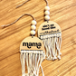 Mama Aint no hood like motherhood mothers day Car Charm Review Mirror wood sign Hanging Tag Bead Active