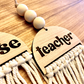 custom mama teacher nurse mothers day Car Charm Review Mirror wood sign Hanging Tag Bead Active