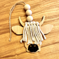 boho macrame highland cow fluffy tassleCar Charm Review Mirror wood sign Hanging Tag Bead Active