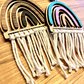 boho macrame rainbow tassle Car Charm Review Mirror wood sign Hanging Tag Bead Active