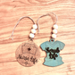 nurse and scrub life tassle Car Charm Review Mirror wood sign Hanging Tag Bead Active