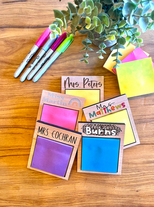 Custom Personalized Sticky note holder gift teacher gift