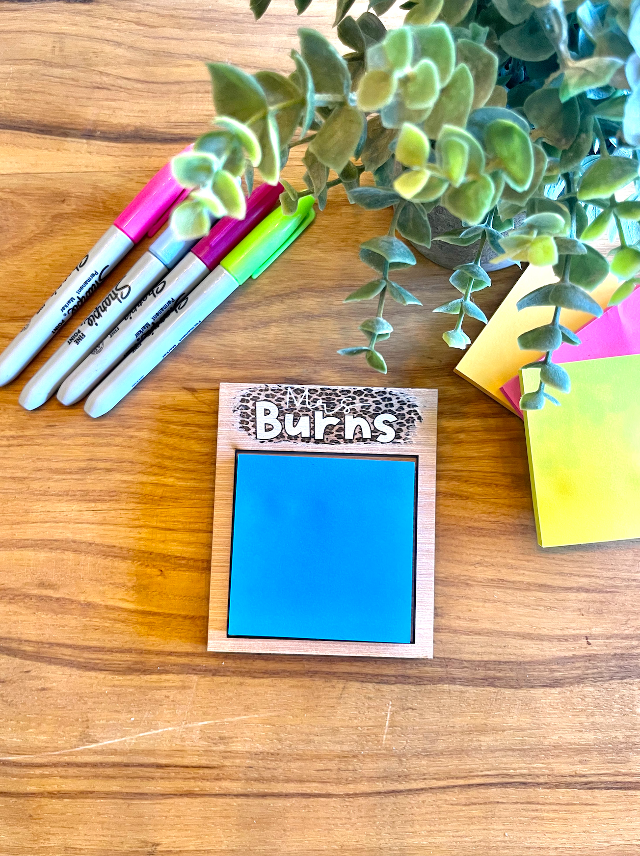 Custom Personalized Sticky note holder gift teacher gift