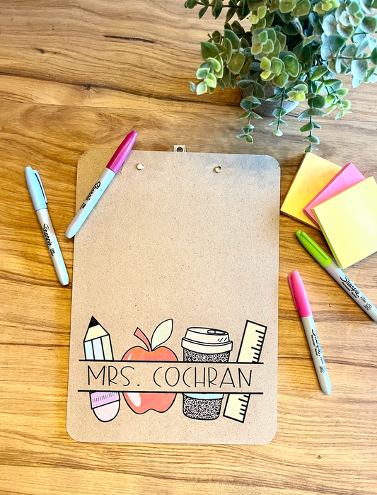 Custom Personalized Teacher Name Clipboards