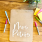 Custom Personalized Teacher Name Clipboards