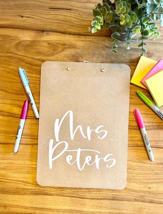 Custom Personalized Teacher Name Clipboards