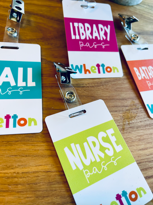 Colorful Bright Custom Acrylic Classroom Hall Passes
